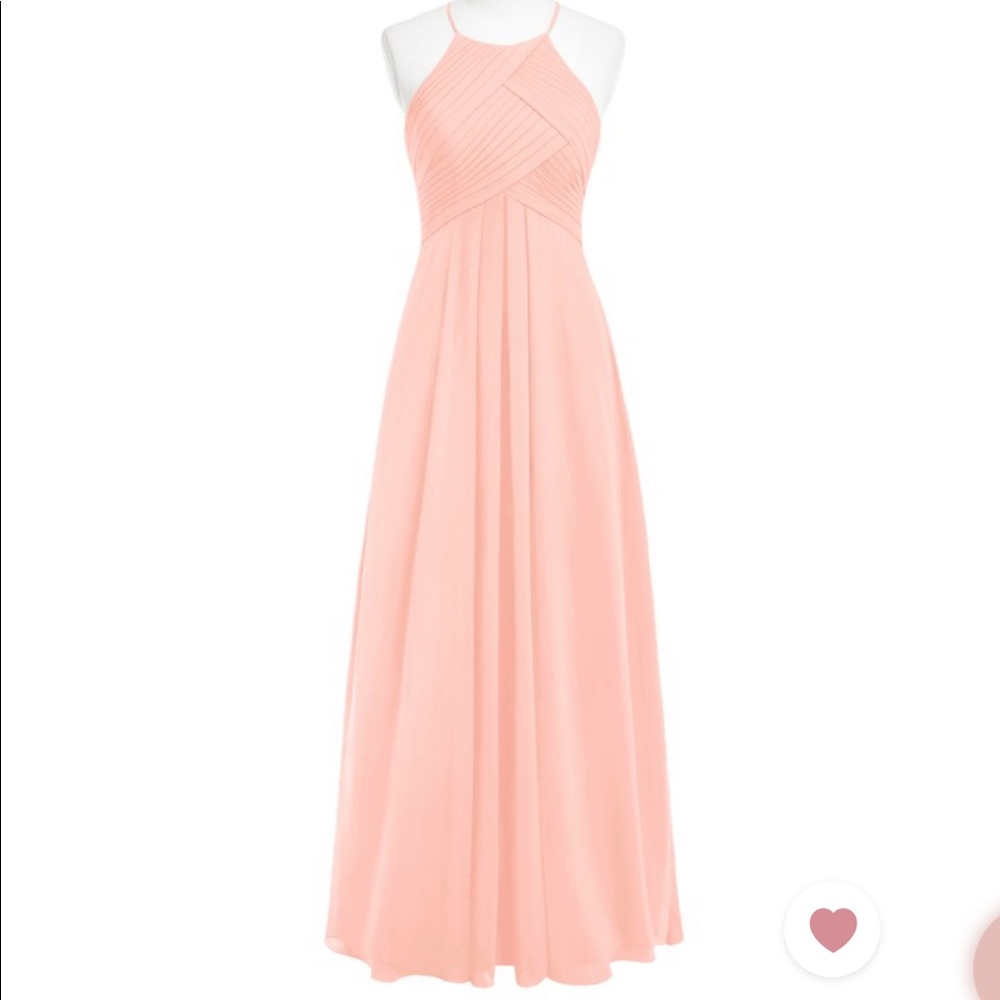 Azazie Coral Chiffon Bridesmaid Dress